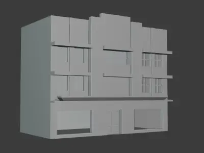 Miami Building 3D Model Low-poly 3D model