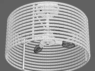 728 Zeta Lightstar Collection of Modern Lamps Circle  3D Model Pack