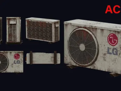 Ac units - Game Ready Free low-poly 3D model