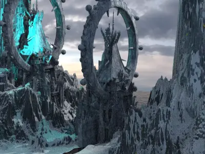 Snow Fortress Huge 3D model