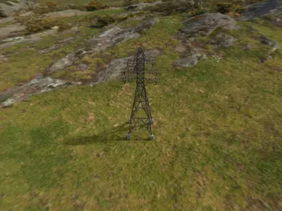 Electric Tower UE5 Low-poly 3D model
