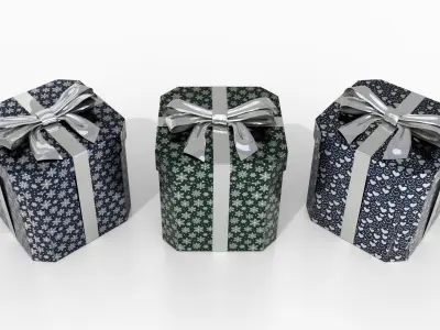 Gift Boxes - Signature Styles with Glossy Ribbon Bow 