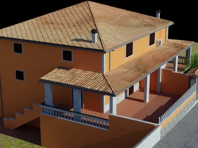 Residential city building 3D model