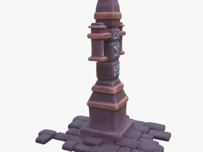 Obelisk tower 3D model