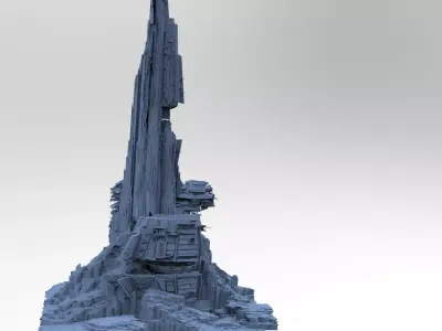 Gangster Base in mountain 3D model