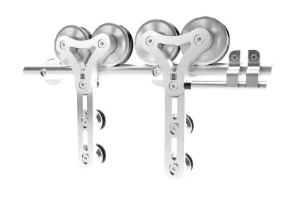 DUPLEX sliding barn door hardware Low-poly 3D model