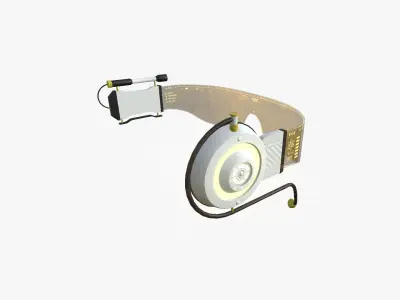 SciFi Glasses D07 White Gold - Character Design Fashion Low-poly 3D model