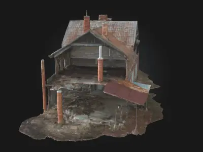 Desolate Manor  Echoes of Forgotten Grandeur 3D model