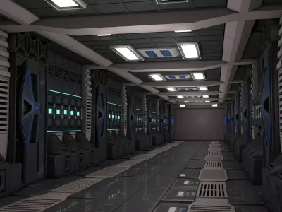 Sci Fi Interior Corridor 3D model
