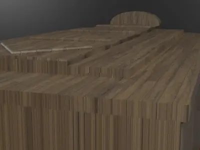 coffin wooden box Free 3D model