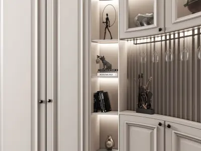 European Cabinet Simplified Wine 3D model