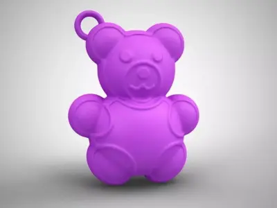 Bear Keychain 3D print model