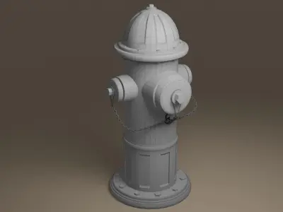 Hidrante fire hydrant Low-poly 3D model