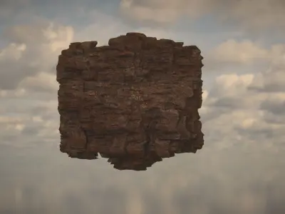 Western Cliffs Low-poly 3D model