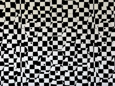 Decorative blue wall panel 3D model