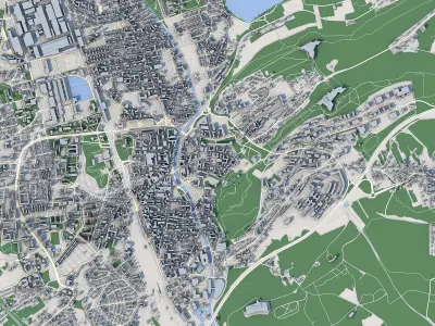 Belfort City France 3D model
