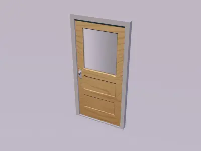 Wooden door 3D model