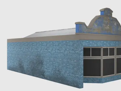 Small Shop - Game Ready Low-poly 3D model