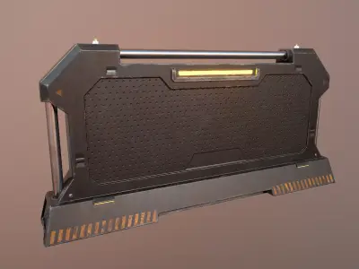 Sci-fi Barrier Low-poly 3D model