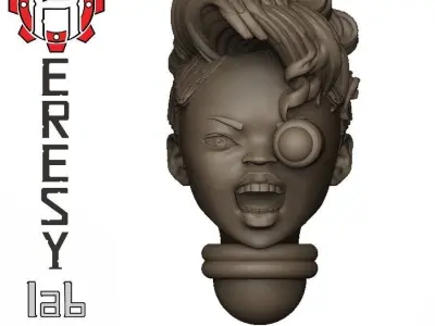 Heresylab - Female Sci-Fi heads for conversions SET 15 of 21 3D print model