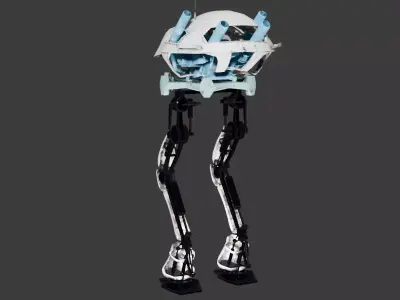 Animated robot leg 3D model