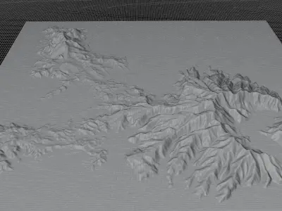 Rinca Island full 3d terrain 3D model