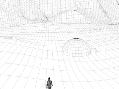 snow mountains  landscape Free low-poly 3D model