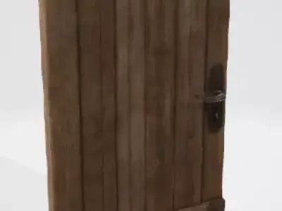  Wooden Door  3D model