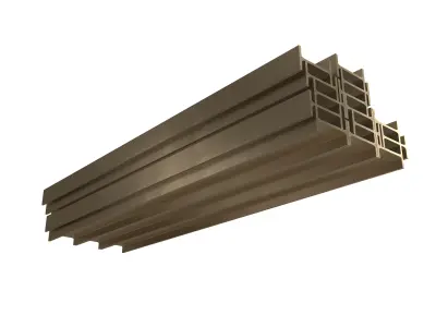 Stacked I Beam v1 006 Low-poly 3D model