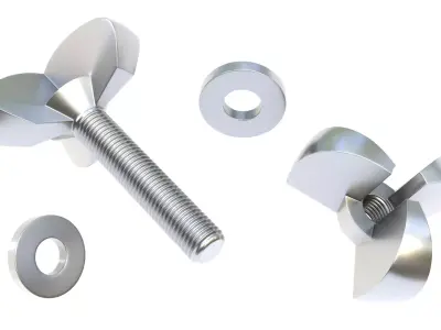 Decorative screw 03 3D model