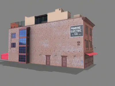 342 Spear Street Building San Francisco Low-poly 3D model