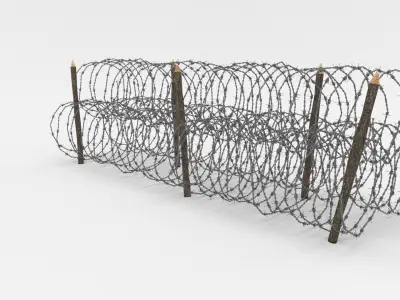 Barb Wire Obstacle 3D model
