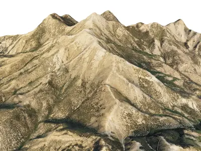 Mount Ellen 3D model terrain Low-poly 3D model