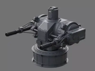 sci fi turret  3D model