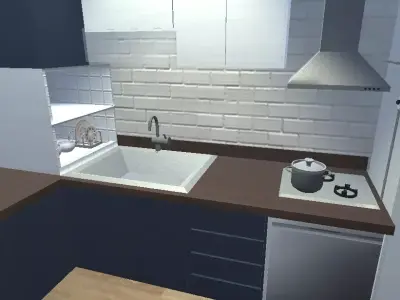 simple kitchen model 3D model