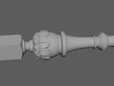 baluster column 3D model purchase