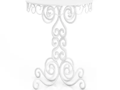 Small White Table 3D model