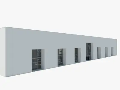 Exhibition Hall Warehouse 3 3D model