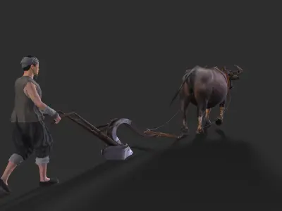 farmer avatar Low-poly 3D model
