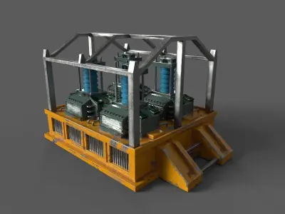 Oxygen generator Low-poly 3D model