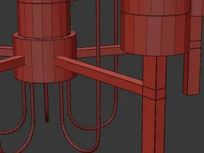 China Glass Chandelier 3D model
