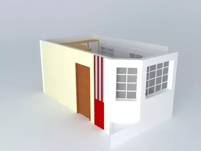 itatibacozinha house with door Free 3D model