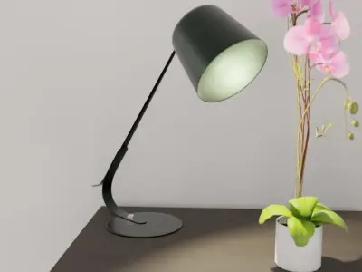 Desk Lamp Low-poly 3D model 10