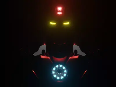 IronMan headlights of motorcycle 3D model