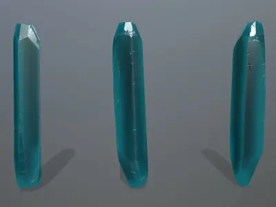 Crystal Set of crystals Low-poly 3D model