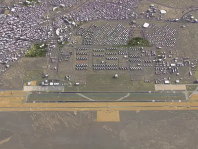 Bandar Abbas - 3D Airport Model Low-poly 3D model