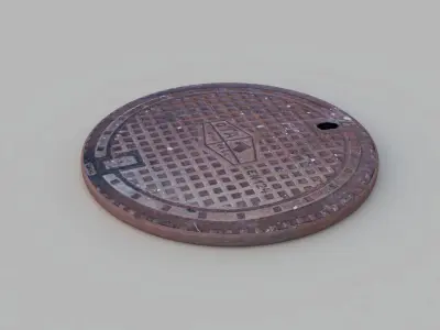  Sewer Grate 01 3D model