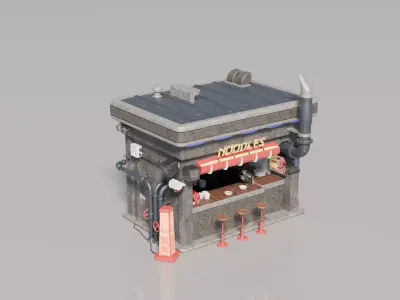 Cyberpunk House 4 3D model