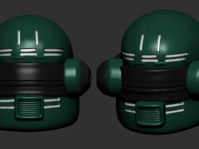 helmet high poly sculpt 3d printable ver 7 3D model 3D model 128