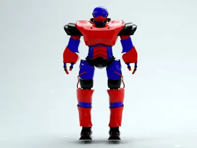 3D High Poly Cyborg Bust 3D model scifi Robot 3D model